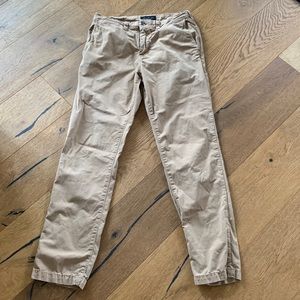 American eagle slim straight dark tan chinos